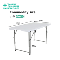 SK-ZDZ-C001 Catering Mobiler Rechteckiger Tisch Camping Modernes Restaurantmöbel Outdoor-Set Klappbarer Esstisch
