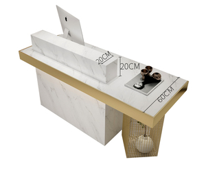 Nhà Máy Phật Sơn Bán Nóng Hiện Đại Giá Rẻ Trắng Sử Dụng Bàn Tiếp Tân Để Bán - Product Image 2