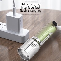 Lampe torche portable multifonctionnelle rechargeable LED+COB haute luminosité pour extérieur, camping et situations d'urgence