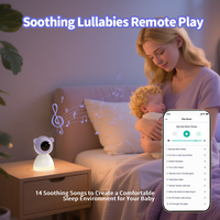 Caméra de surveillance pour bébé à double caméra 5 pouces 3MP Wifi avec détection de pleurs, surveillance de la température et de l'humidité