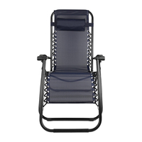 KingGear Chaise longue pliante et inclinable pour le bureau, le camping et l'extérieur Chaise à gravité zéro Chaise de pelouse portable