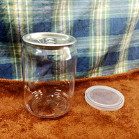 Pots en Plastique PET Transparents de 250 ml, Résistants aux Enfants, pour Boissons Énergisantes, Café, Sodas, Jus avec Couvercle