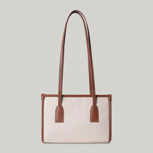 Bolso de Hombro de Estilo Clásico Nuevo, con Logotipo Personalizado, de Cuero y Lona, para Mujer - Product Image 1