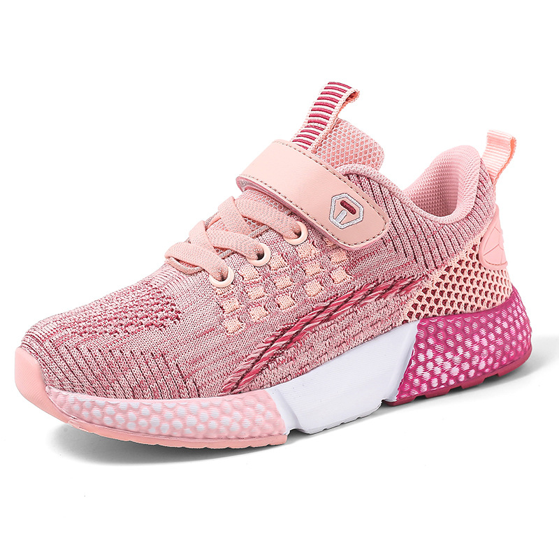 Summer 2021 Children Wholesale Sports Shoes Fabric Breathable Kids Running Shoe Kids Sport Shoes Boys