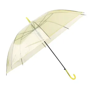 糖果色透明廉价雨伞彩虹彩色透明，雨伞女孩韩式直筒塑料伞/