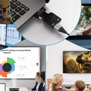 Hoạt Động Nam <span class=keywords><strong>VGA</strong></span> Để Nữ Adapter Chuyển Đổi Với Âm Thanh PVC Áo Khoác 1080P Video Dongle Cho Máy Chiếu Xe Máy Tính Trong Kho - Product Image 4