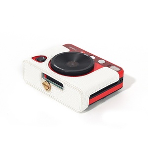 Funda de cuero genuino para cámara <span class=keywords><strong>Leica</strong></span> Sofort 2, funda protectora para almacenamiento de fotos instantáneas, bolsa para cámara digital, accesorio de viaje para instax - Product Image 4