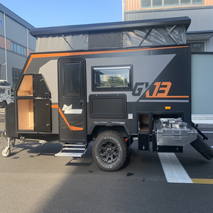 Caravana portátil con patas de soporte resistentes para estacionamiento, ventilador, iluminación LED interior y rueda guía de 10 pulgadas - Product Image 3