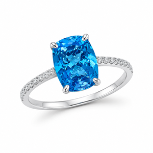 Anello con Design Geometrico a Quattro Punte, Anello Classico da Dito per Donne - Product Image 1