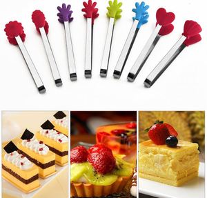 Pince de service pour salade et barbecue, en acier inoxydable, ustensile de cuisine créatif en forme de cœur, mini pince alimentaire en silicone - Product Image 3