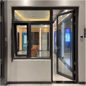 Ikealuminum 2024 phong cách Mỹ Crank <span class=keywords><strong>uPVC</strong></span> ra Swing tùy chỉnh ánh sáng Cửa sổ với màn hình nhôm kính Crank cửa sổ cho ngôi nhà - Product Image 6