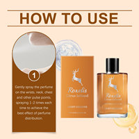 Eau de Cologne légère pour homme 50 ml, parfum d'orange frais longue durée, flacon en verre transparent, parfum masculin, expédition depuis l'entrepôt étranger