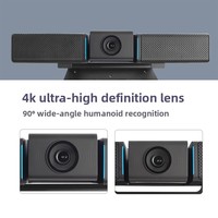 Caméra de visioconférence tout-en-un 4K grand angle 90° avec suivi IA, microphone et haut-parleur USB – Vente directe usine pour salles de réunion