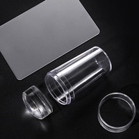 Plaques de transfert et tampons à ongles en silicone transparent pour nail art