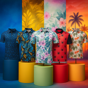 Polos de Golf Sublimados de Alta Calidad OEM, Transpirables, con Estampado Completo, 92% Poliéster, 18% Elastano, Diseño Personalizado con Logotipo - Product Image 1