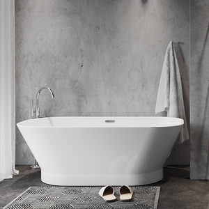 Desagüe de <span class=keywords><strong>Bañera</strong></span> Acrílico Moderno, Independiente y Duradero, Modelo TONA <span class=keywords><strong>Princess</strong></span>, Blanco/Negro Brillante, Desagüe Central, 1 Año de Garantía, 100% - Product Image 4