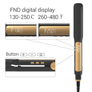 Cuidado del cabello de iones negativos Queratina Alisador de cabello profesional de alta temperatura Uso dual para cabello liso y rizado - Product Image 6