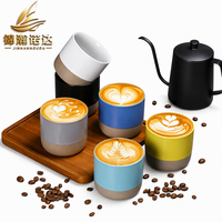 Mug à cappuccino en céramique mate sans anse, tasse à café en porcelaine, gobelet à expresso pour café