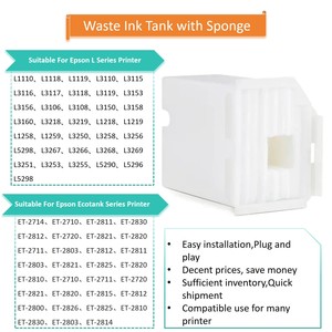 Cartucho de Mantenimiento para Recipiente de Tinta Residual para Impresoras <span class=keywords><strong>Epson</strong></span> L3100 L3101 L3110 L3115 L3116 <span class=keywords><strong>L3150</strong></span> L3151 L3156 L3158 L3160 L3165 L5190 - Product Image 2