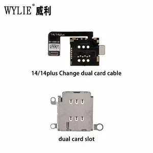 Cable flexible Wylie eSim modificado para doble tarjeta SIM para IP 14/14 Plus, herramientas <span class=keywords><strong>de</strong></span> reparación para cambiar la bandeja <span class=keywords><strong>de</strong></span> ranura <span class=keywords><strong>de</strong></span> doble tarjeta SIM. - Product Image 2