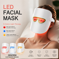 Masque facial LED portable GLPE 3 couleurs, thérapie 630nm, appareil de beauté, soin de la peau, cadeau, vente en gros, livraison rapide, marque privée