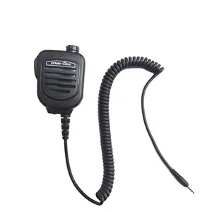 Coiled Cable Loud Voice Radio Poc APPs RealPTT Handheld Speaker Microphone