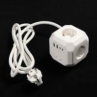 Adaptateur de chargeur de voyage populaire 4 voies 4000W/16A Extensions Socket avec cordon et interrupteur pour prise murale 35W USB Socket Cube