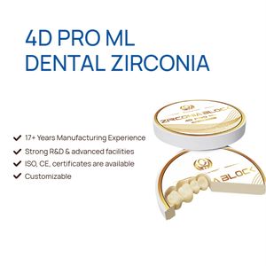 Produttore di blocchi di Zirconia dentali multistrato 4D <span class=keywords><strong>Pro</strong></span> ML | Blocco ceramico di zirconio dentale con sistema di camme CAD da 98mm - Product Image 6
