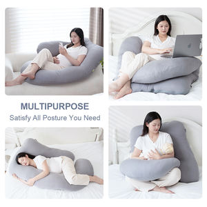 YOUHA หมอนสำหรับคนท้องรูปตัวยูสำหรับนอนหลับที่ถอดออกได้อเนกประสงค์รองรับร่างกายนิ่มเป็นมิตรกับผิวผลิตภัณฑ์สำหรับคนท้อง - Product Image 4