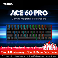Teclado Mecánico MCHOSE Ace 60 68 Pro, Nuevo, de Plástico, Retroiluminación RGB, Diseño Ergonómico, para Juegos, Portátil/Escritorio, Personalizado, 0.01ms, 8k