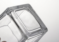 Vase carré transparent en verre pour plantes hydroponiques, arrangements floraux, décoration de mariage et de fête d'anniversaire (vente en gros)