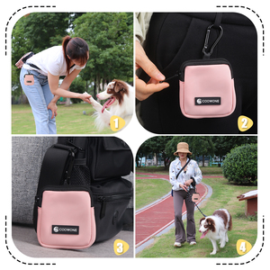 Bolsa elegante para golosinas para perros de diseño gratuito, suministros de entrenamiento para mascotas con apertura magnética, tamaño de bolsillo para caminar y entrenar - Product Image 4