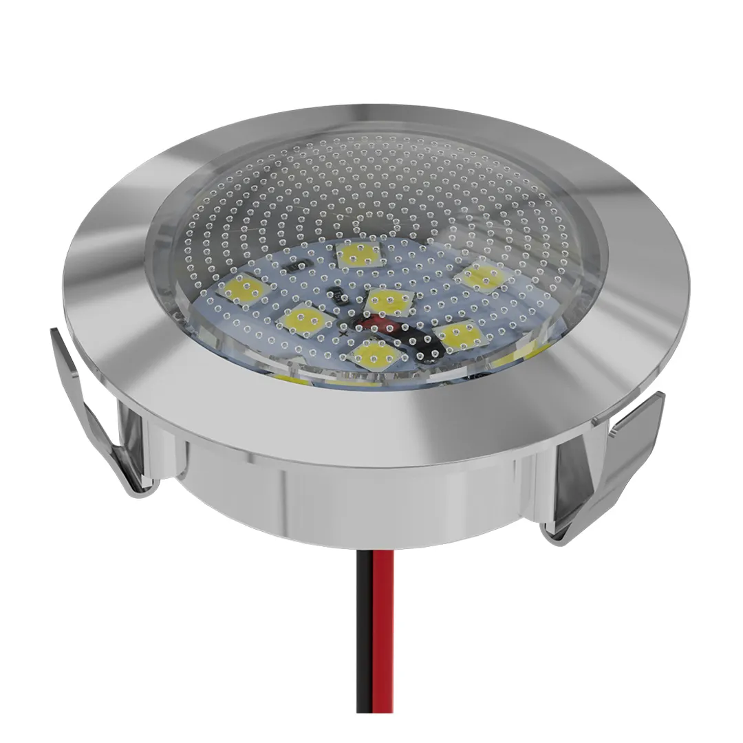 Lámpara de noche de techo empotrada de 12 V CC, cúpula Interior Led, luz de techo Rv de 12 voltios para barco marino, coche, caravana, autocaravana, remolque