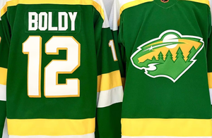 Camisas de Hóquei Costuradas das Equipes Americanas Minnesota 32 Gustavsson 36 Zuccarello 38 Hartman 89 Gaudreau 90 Johansson 97 Kaprizov - Product Image 4