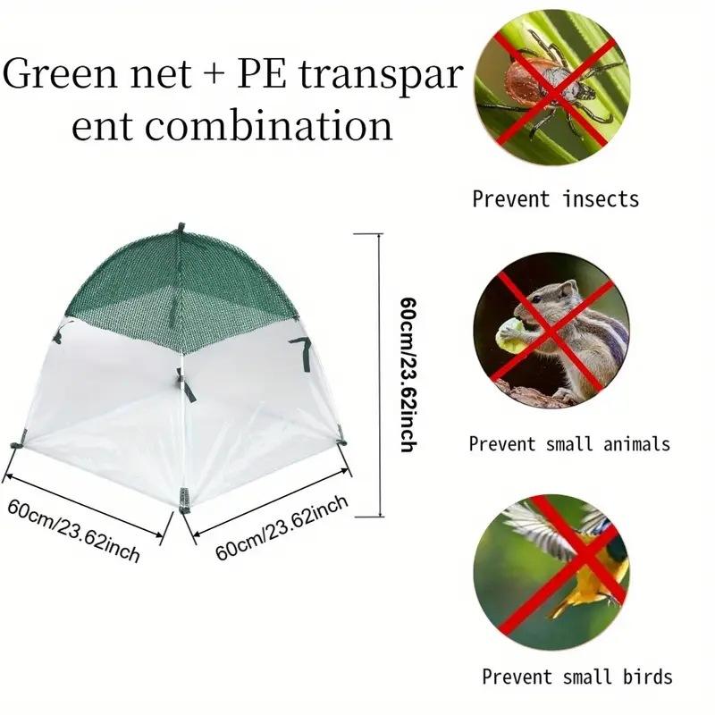 ตาข่ายสีเขียว + PE + ตะปูยึดพื้น 4 ตัว