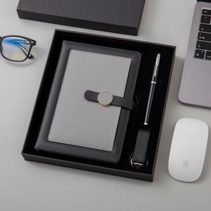 Agenda de Lujo con Tapa Dura de Cuero PU A5/A6, Espiral, Ecológica, Personalizable con Logotipo, Set de Regalo con USB de 16G, Cuaderno y Bolígrafo para Chicas - Product Image 3