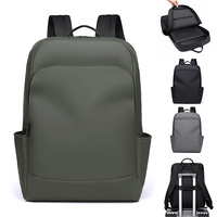 Sac à dos unisexe en PU avec fermeture éclair, grande capacité, pour ordinateur portable, idéal pour étudiants, style simple et tendance, vente en gros