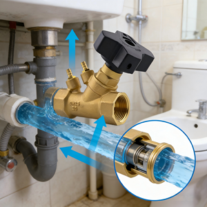 水圧の低下フロー制御が付いている真鍮のバランシング弁 - Product Image 2