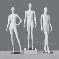 Mannequin femme en fibre de verre, modèle tête de balle, blanc mat, corps entier, prix abordable
