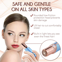 Mini lápiz de cejas eléctrico indoloro multifuncional 2 en 1 removedor de vello facial portátil impermeable IPX4 con batería