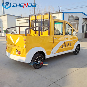 Vehículo Eléctrico Cerrado de 4 Puertas, Color Amarillo Brillante y Blanco, con Motor de CA de 4KW, Velocidad Máxima de 30km/h, 2-5 Asientos - Product Image 3