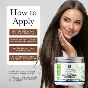 Crème de soin bio à la formule naturelle de Yam, Aloe Vera et Trèfle Rouge pour les soins de la ménopause, Crème de Yam sauvage bio - Product Image 2