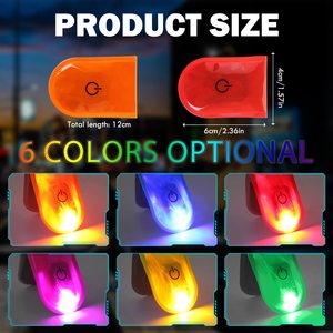 Biểu tượng tùy chỉnh khả năng hiển thị cao đêm chạy bộ phản quang an toàn cảnh báo ánh sáng PVC nam châm <span class=keywords><strong>LED</strong></span> clip trên ánh sáng - Product Image 4