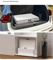 Table pliante de jardin moderne de haute qualité pour 6 personnes, en fer et plastique blanc, légère, empilable et résistante à l'eau, idéale pour les fêtes.