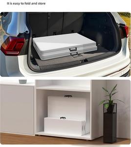 Ensemble de <span class=keywords><strong>table</strong></span> et chaises pliantes en plastique blanc léger de 6 pieds, de haute qualité et modernes, pour 6 à 12 <span class=keywords><strong>personnes</strong></span>, idéal pour les fêtes de jardin, la restauration ou l'entreposage. - Product Image 6