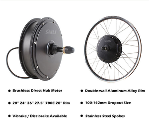 <span class=keywords><strong>Kit</strong></span> de Conversión de <span class=keywords><strong>Bicicleta</strong></span> Eléctrica de 20", 24", 26", 700c, 28", 29", 48v, 1000w - Product Image 5