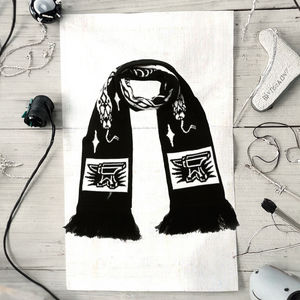 カスタムプリント ポリエステル製 スクエアスカーフ ユーロ ワールドサッカー ファン向け チームカラー ロゴデザイン入り 速乾性 - Product Image 3