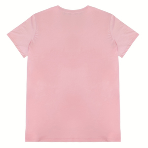 Camiseta de <span class=keywords><strong>Mujer</strong></span> de 180 Gramos con Estampado de Lazo Rosa, Económica y de Moda Casual - Product Image 3