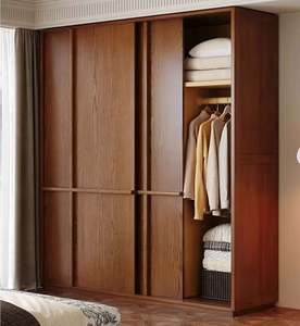 Armoire de chambre à coucher moderne à portes battantes, personnalisée, avec un grand espace de rangement écologique pour villa et vestiaire - Product Image 3