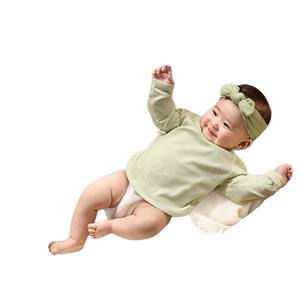 Sudadera de Bebé Transpirable con Espalda Media Abierta, Color Verde Cristalino, Unisex, para Recién Nacidos, Verano 2025 - Product Image 5